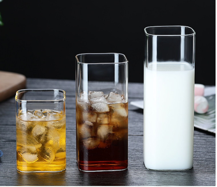 2025出新方口玻璃杯承接印花定制